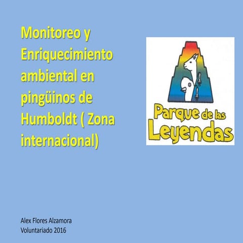 Etograma y EQU en Spheniscus Humboldtis PAT PAL 