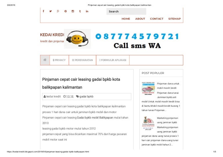 Pinjaman Cepat Cair Leasing Gadai Bpkb Kota Balikpapan Kalimantan<script async src=