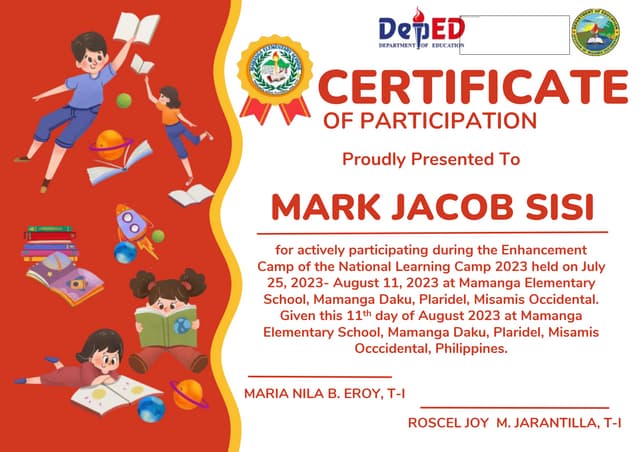 Certificate NLC