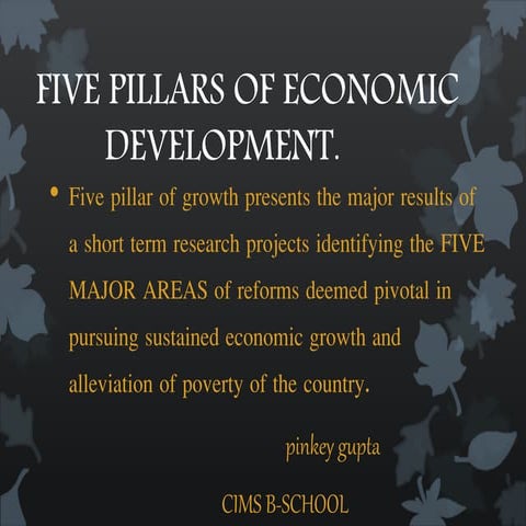 Pinkey gupta 1 (five pillars of economic development)