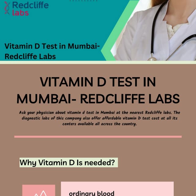 Affordable Vitamin D Test in Mumbai Redcliffe Labs