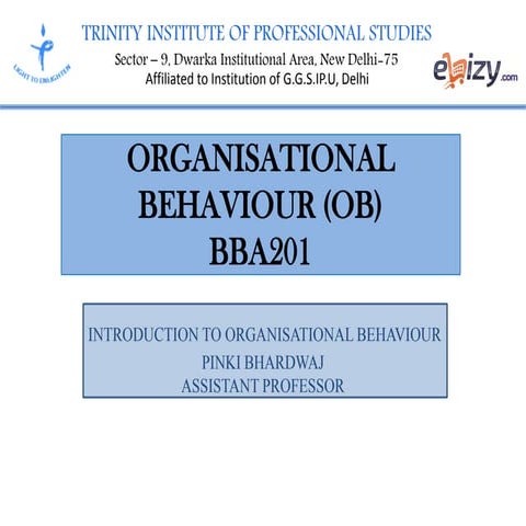 Organisational behaviour