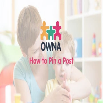 OWNA Childcare Apps: How to Pin a Post | PDF