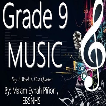 Grade 9 Music 1st Grading align to MELC 2020