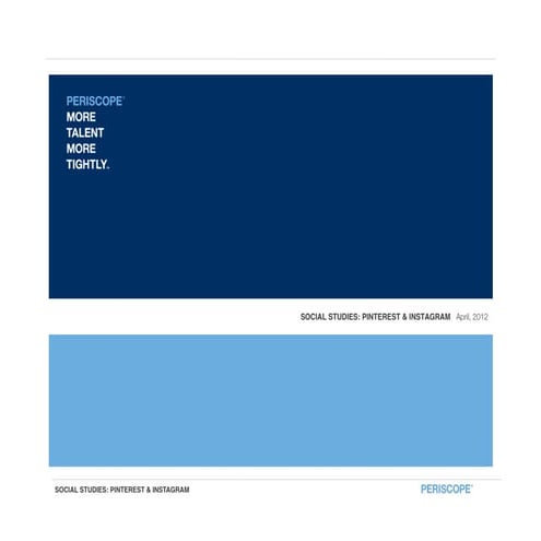 Social Studies: Pinterest & Instagram for Brands