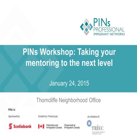 PINs Workshop: Taking your mentoring to the next level (Jan 24)
