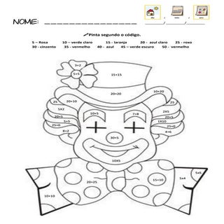 Pintar o palhaço com contas