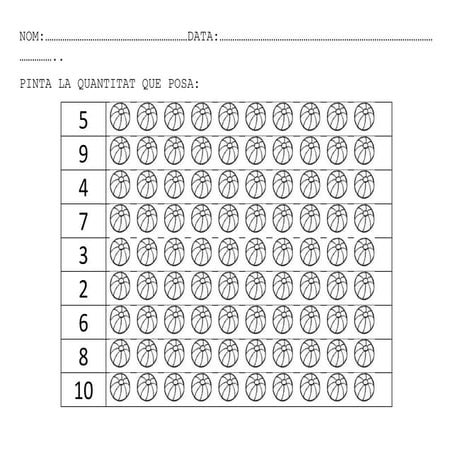 Pinta quantitat (fins al 10)