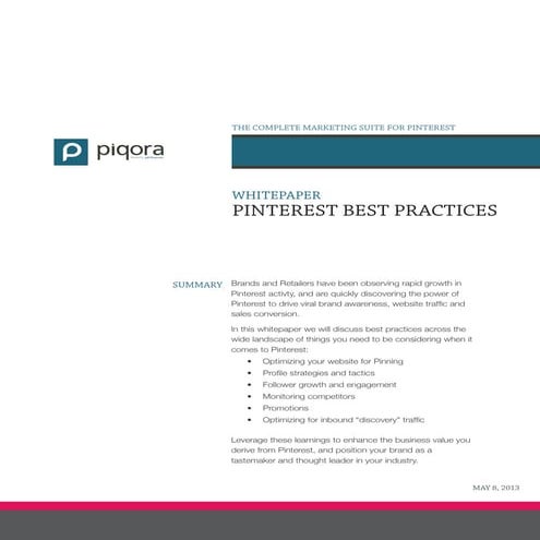 Pinterest Best Practices