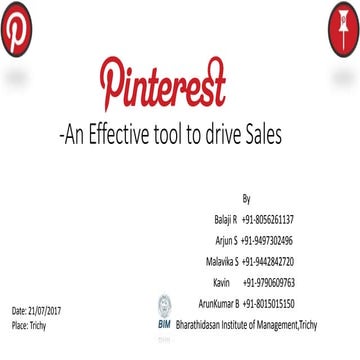 Pinterest -An Effective Tool to Drive Sales