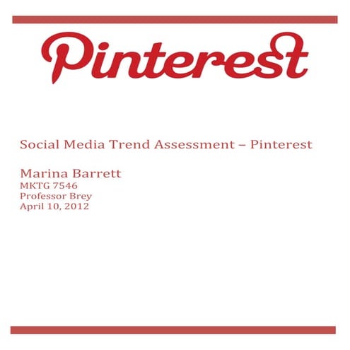 Pinterest Report