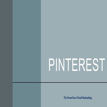 INTRODUCTION TO PINTEREST 