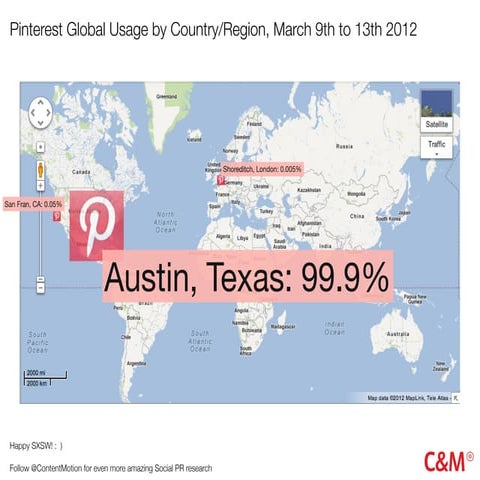 Pinterest Usage by Country/Region 12.03.12