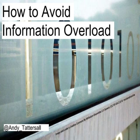 How to Beat Information Overload - Pint of Science 2017 Presentation