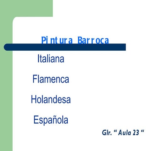 Pintura barroca. Analizar cuadros