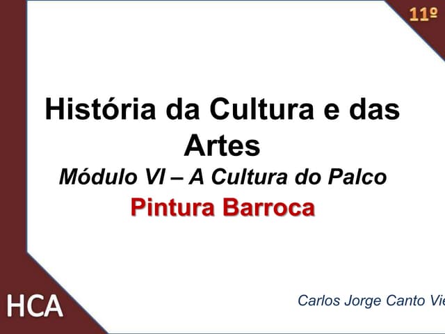 Cultura do Palco - Pintura Barroca