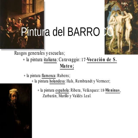 Pintura Barroca Generalidades