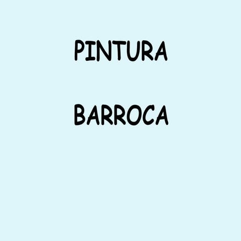 Pintura barroco
