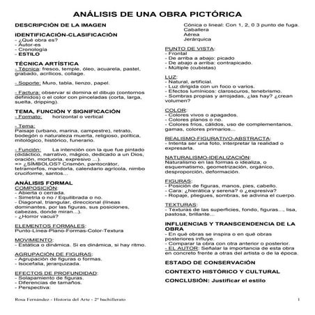 Guión Comentario Obra Pictórica