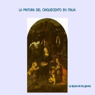 Pintura Del Cinquecento Italiano