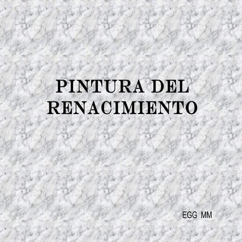 Pintura. Renacimiento