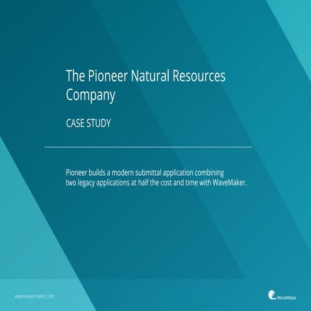 Reducing Costs & Time: The Pioneer Natural Resources Company Case Study