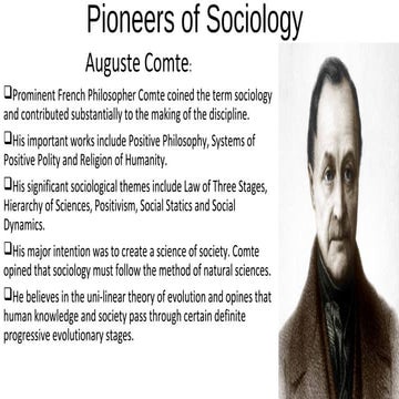Pioneers of sociology