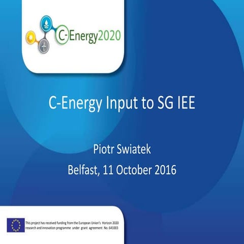 Enterprise Europe Network | C-Energy Input to SG IEE | Piotr Swiatek