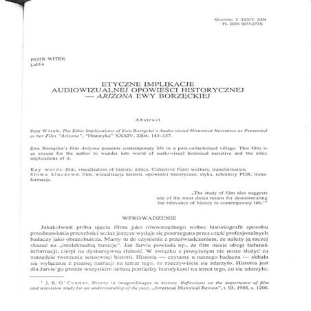 Piotr Witek, Etyczne implikacje...