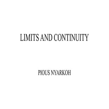 Limits of functions | PPTX
