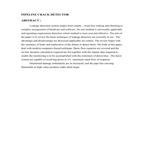 Pipe line crack decetor