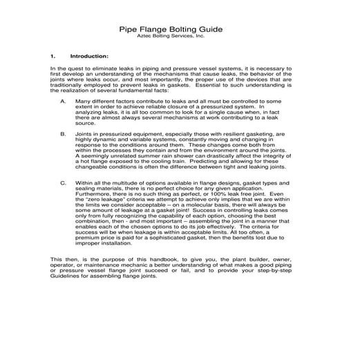 Pipe flange bolting guide