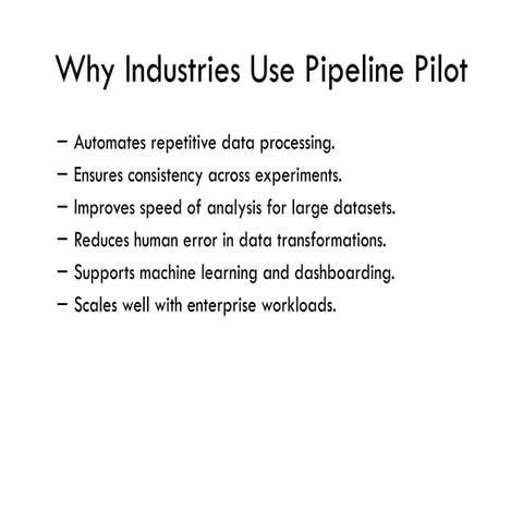 First introduction to pipeline pilot a datascience software