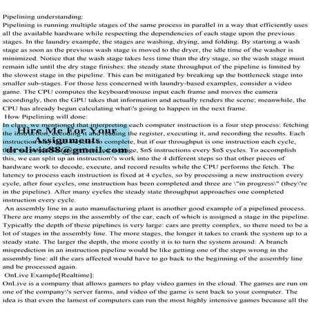 Pipelining understandingPipelining is running multiple stages of .pdf
