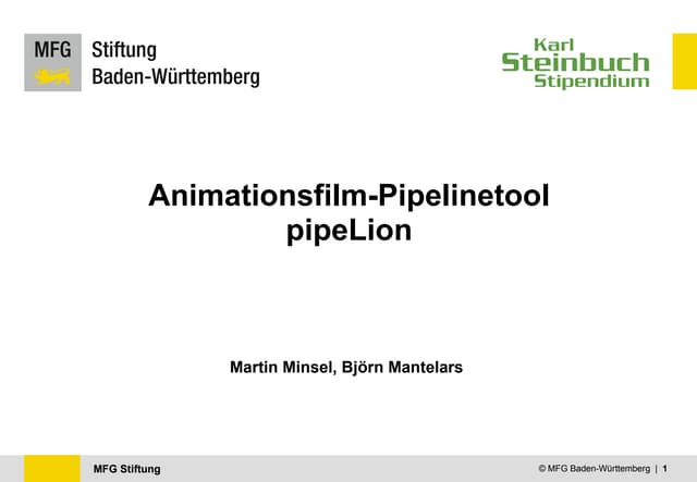 pipeLion: Animationsfilm-Pipelinetool