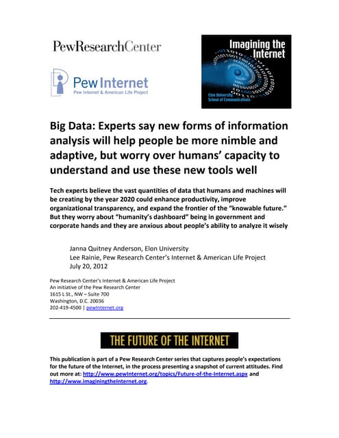 The Future of Big Data 