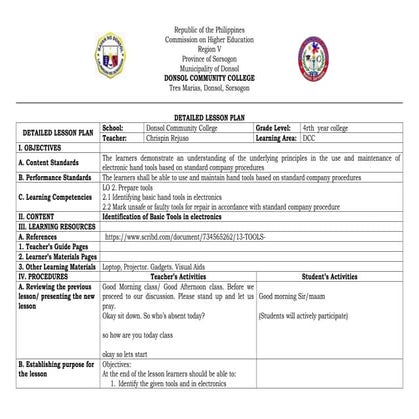 pipin demo teaching.detailed lesson plan