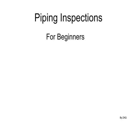 Piping welding notes for beginners