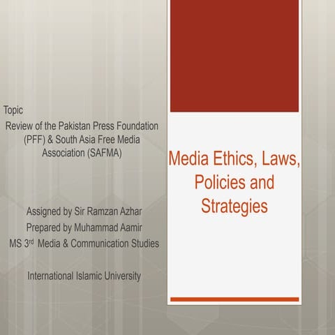 Constitution, Mission and Code of Practice of Press Institute of Pakistan (PI...