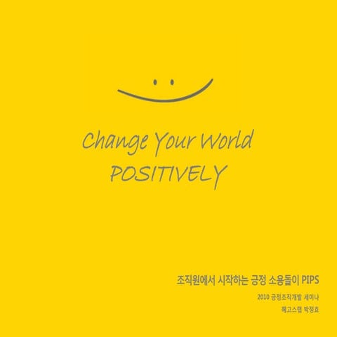 긍정 소용돌이 PIPS (2010 긍정조직개발세미나)
