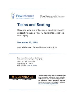 Teens and Sexting