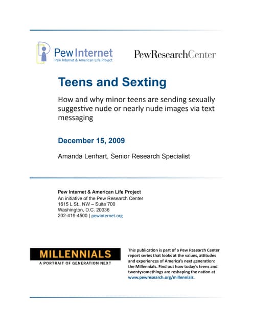 Teens and Sexting
