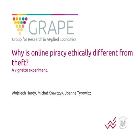 Why is online piracy ethically different from theft? A vignette experiment.