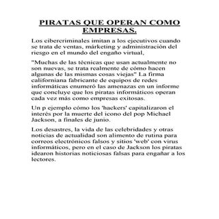 P I R A T A S  Q U E  O P E R A N  ...