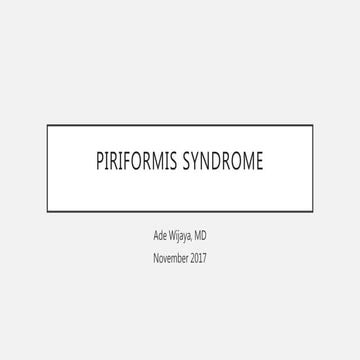 Piriformis Syndrome 