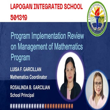 PIR MATHEMATICS.pptx Program Implementation Review