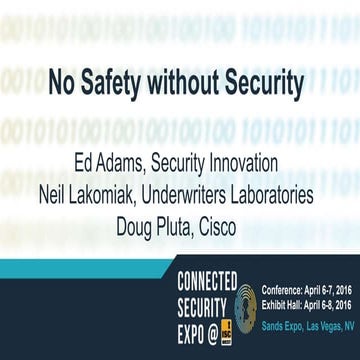 No Safety Without Security