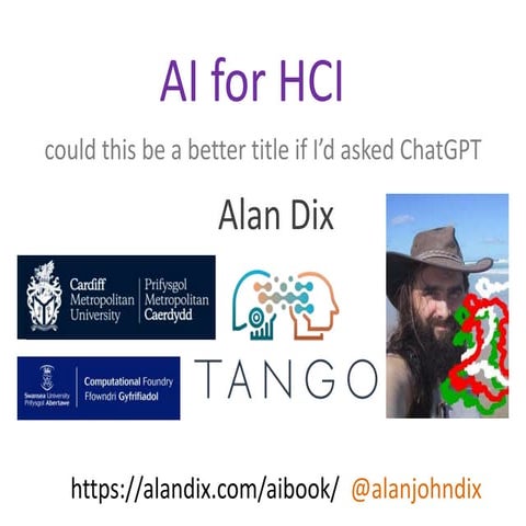 AI for HCI – could this be a better title if I’d asked ChatGPT