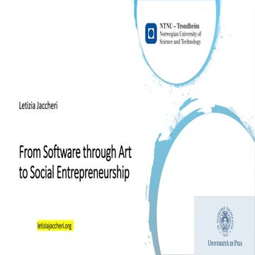 From Software through Art to Social Entrepreneurship