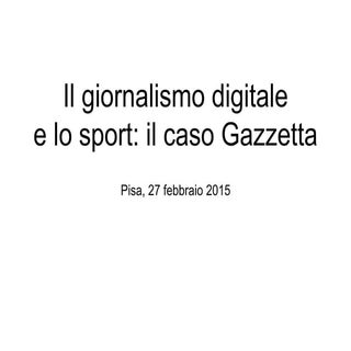 La comunicazione sportiva nell'era ...